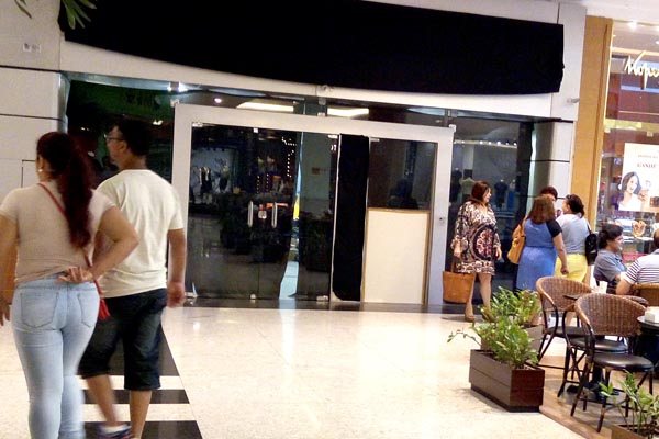 Espaço em que funcionava o Banco do Brasil, no shopping...
