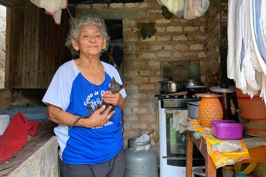 A previsão de início da reconstrução da casa de Carlinda Leocádio da Silva é dia 11 de março